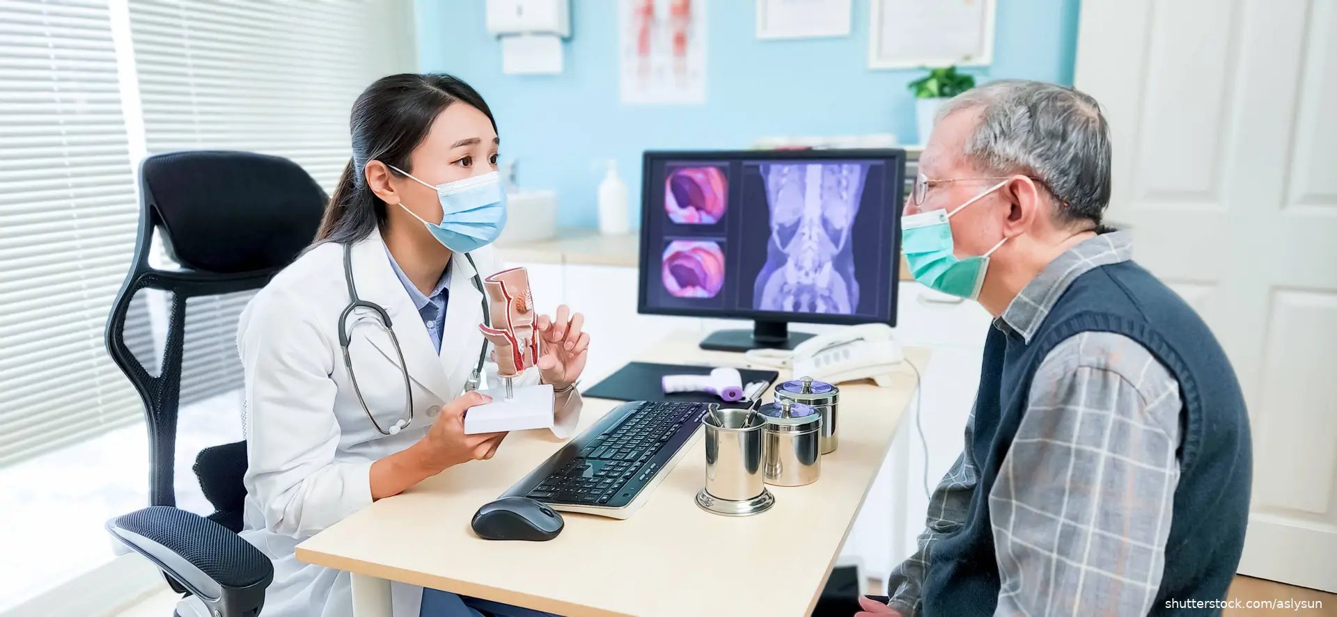 Oncologist consulting with patient