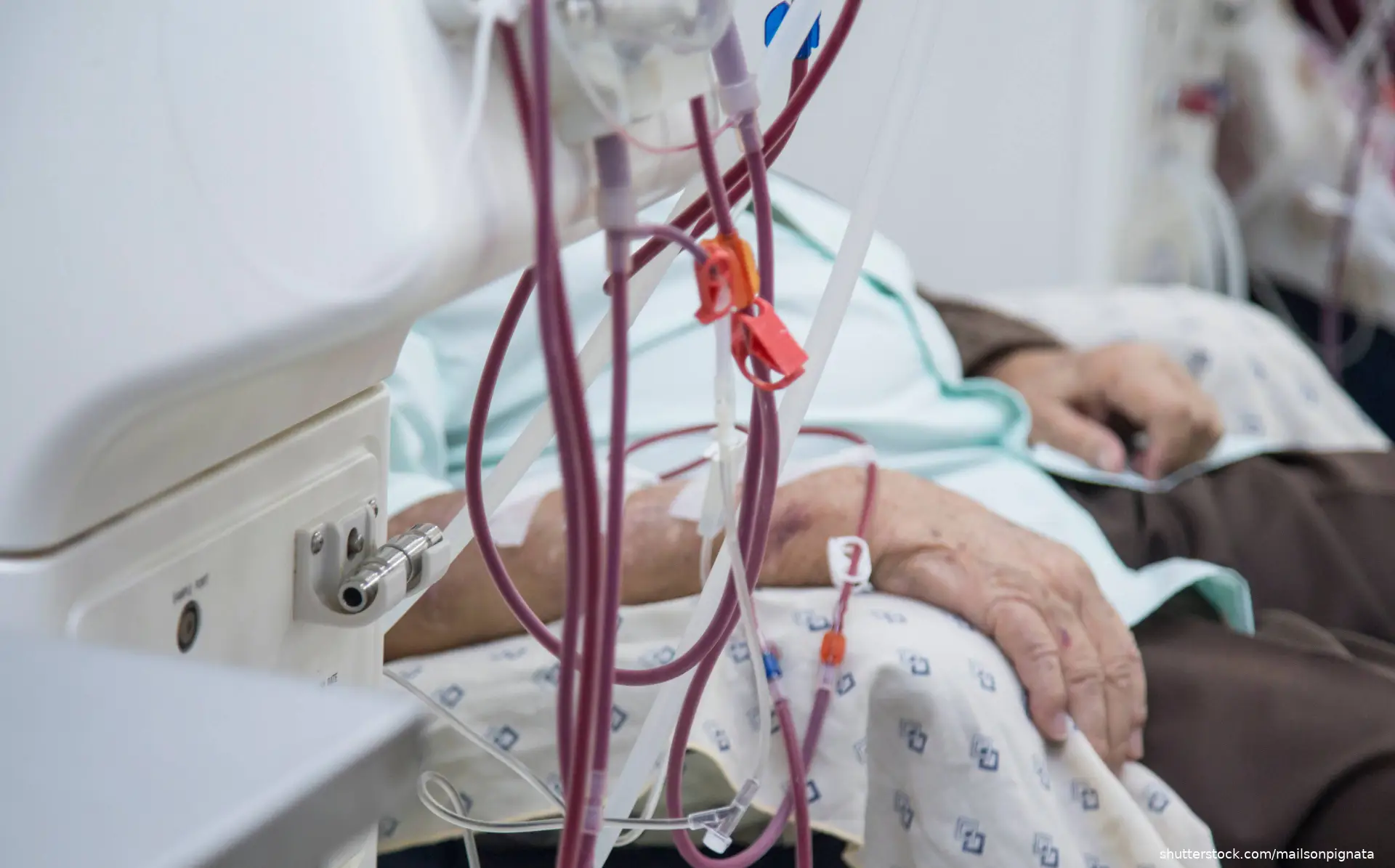 patient getting dialysis