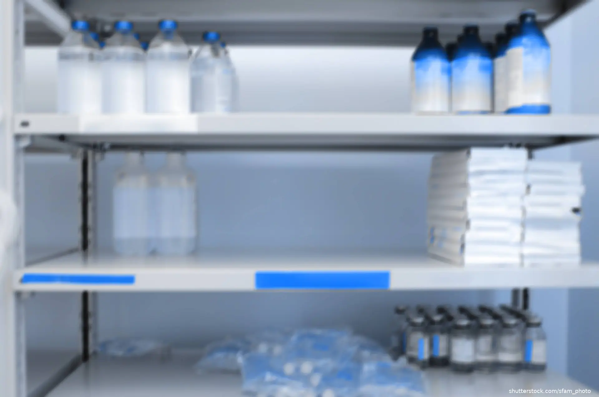 half empty pharmacy shelves