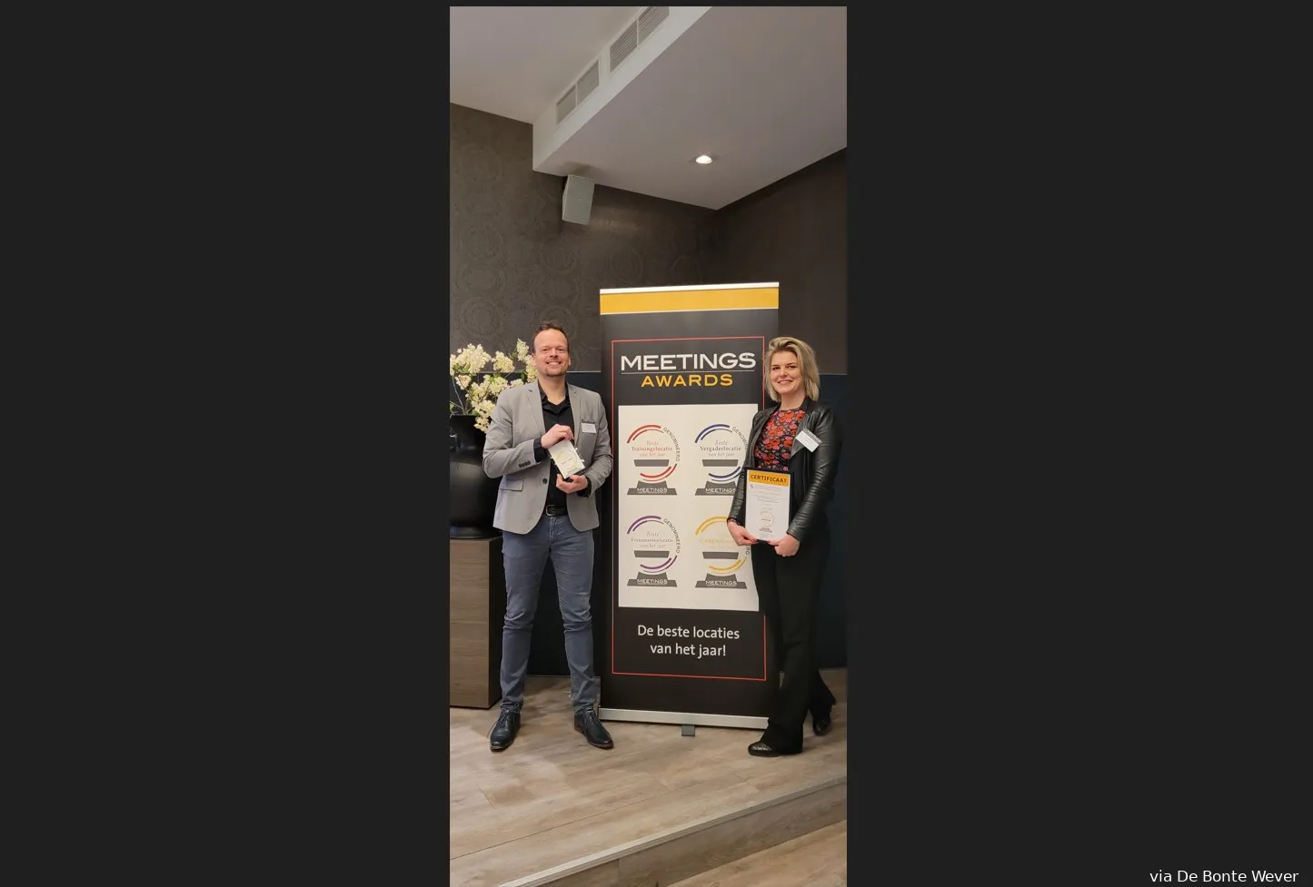 prijsuitreiking de bonte wever assen meetings zilveren award