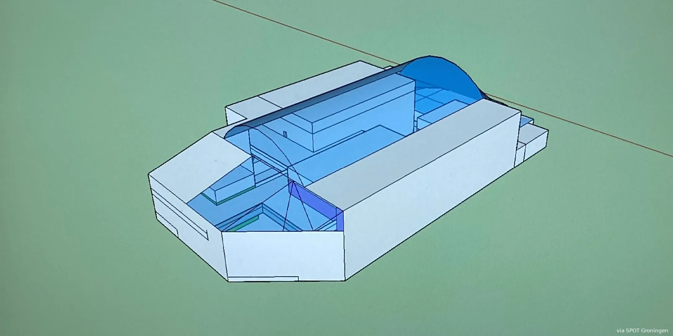 sketch up gebouw praedinius 2 bijgesneden