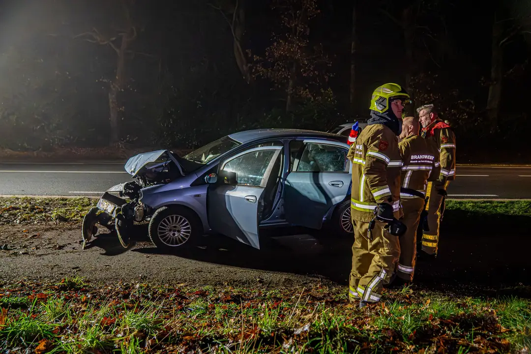 Auto op boom Loenen