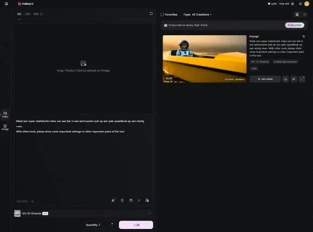 Hailuo AI interface