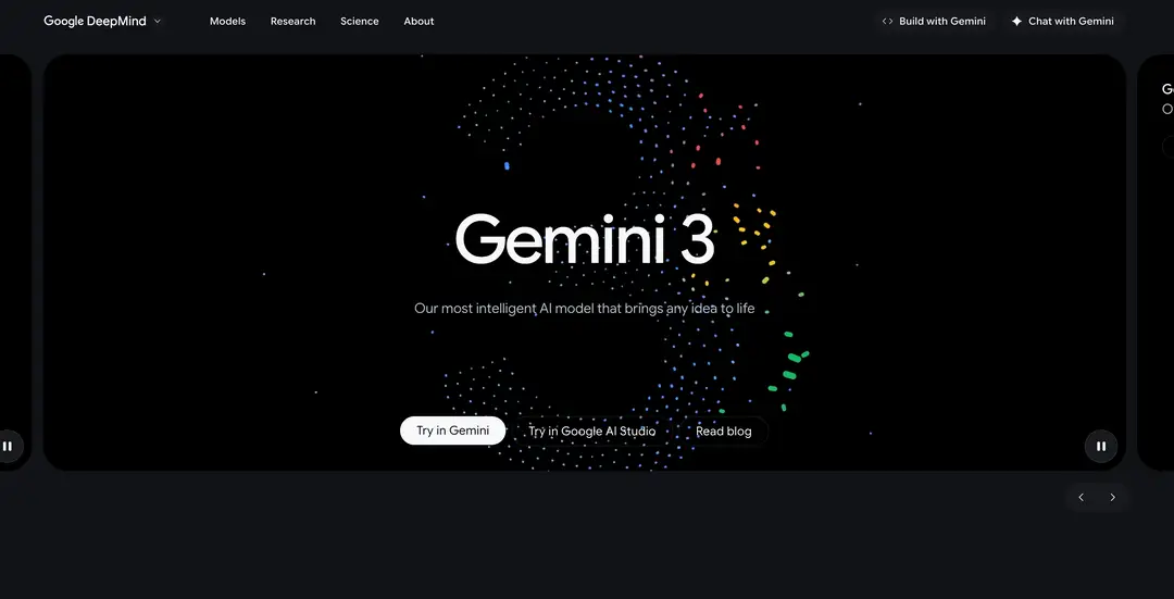 Gemini 3 interface