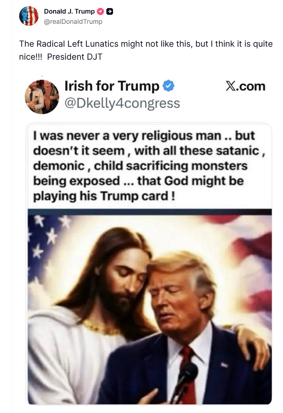 trump en jezus