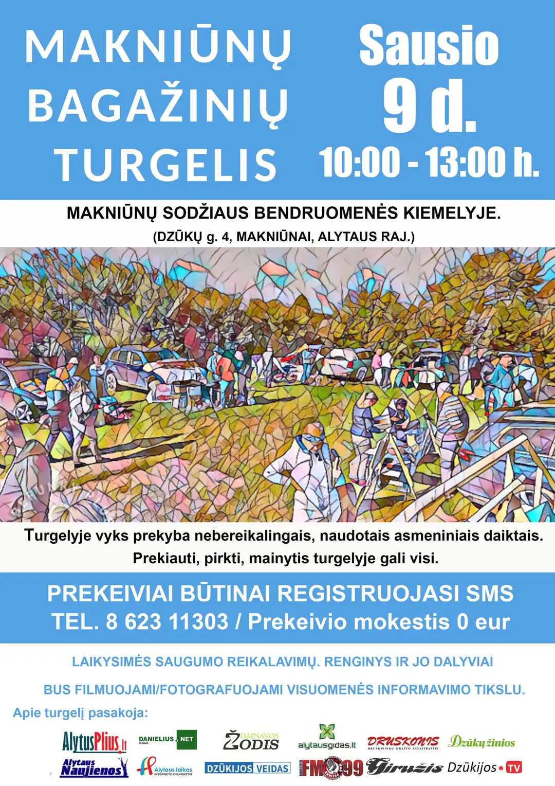 geras sausio 9 2021 makniunu bagaziniu turgelio plakatas scaled