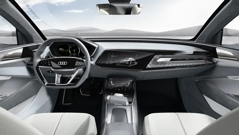 Gli interni della Audi e-tron Sportback Concept