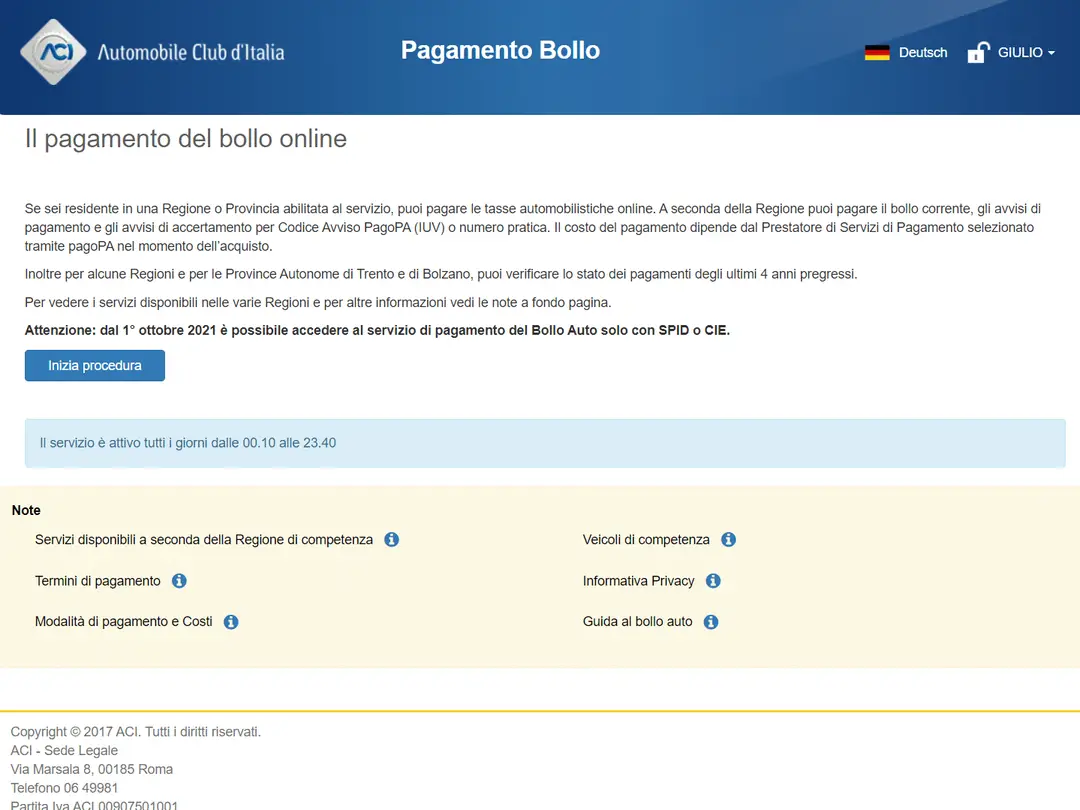 pagamento bollo aci edited