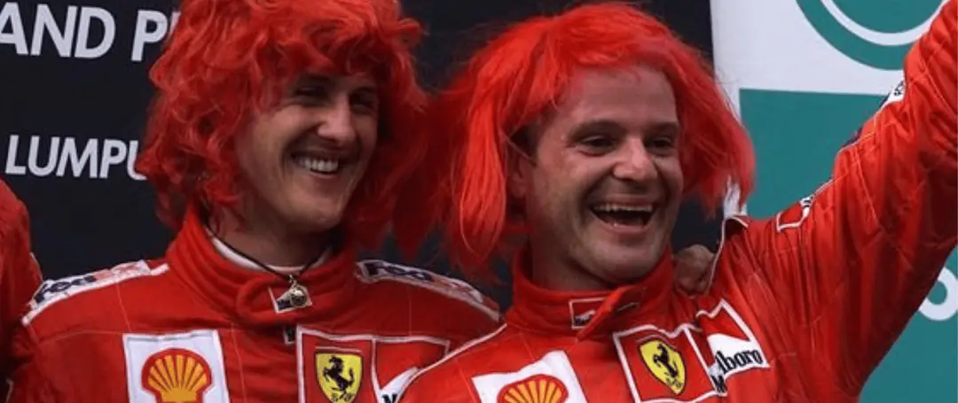 michael schumacher barrichello parrucche