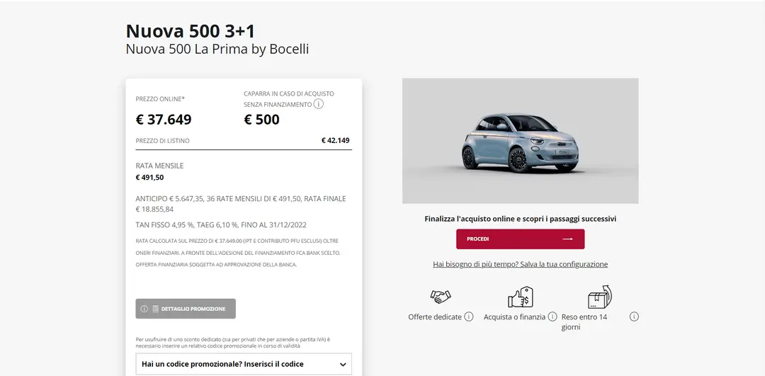 multiverso fiat piano finanziario