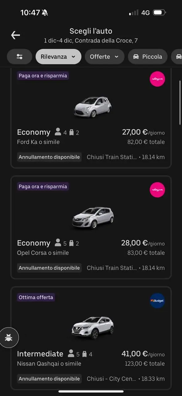 Uber rent