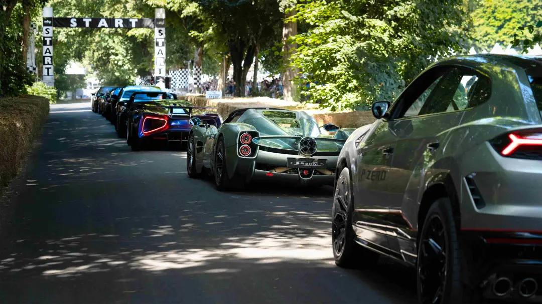 pirelli 10000hp for p zero at goodwood festival of speed startline