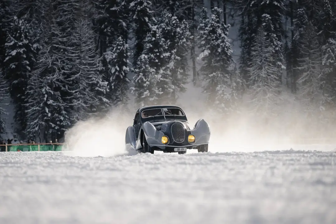la Talbot Lago T150C SS Teardrop ha partecipato al the ice st.moritz 2026