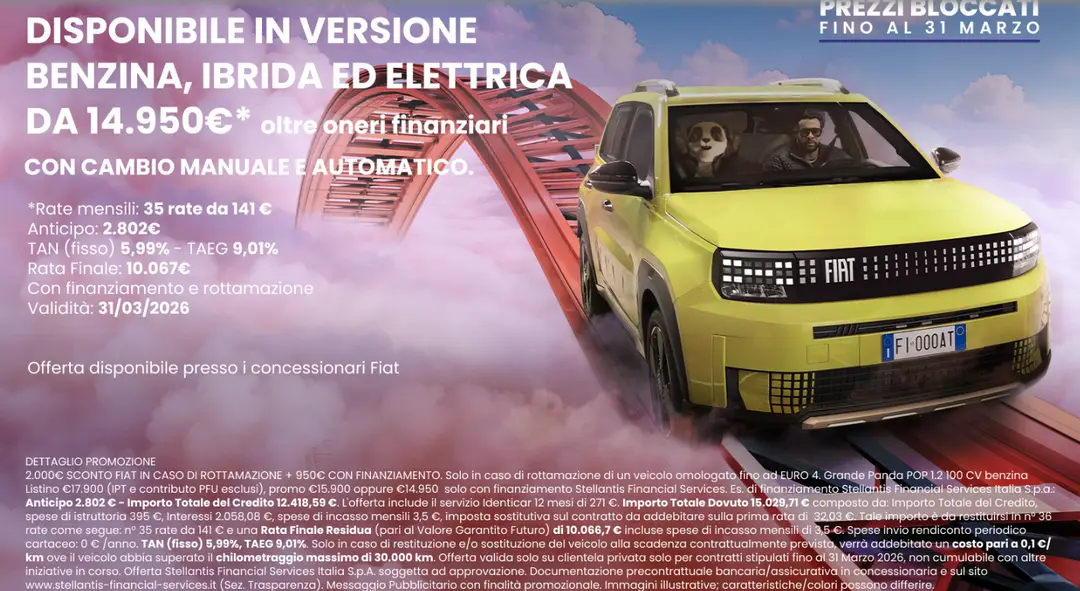 immagine grande panda nuvole montagne russe promo marzo 2026