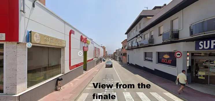 Vista del lugar de la línea de meta de la primera etapa.&nbsp;
