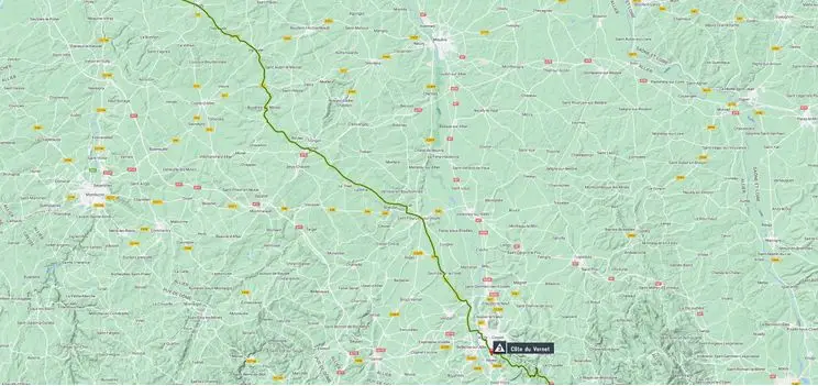 Mapa de la 4ª etapa París-Niza