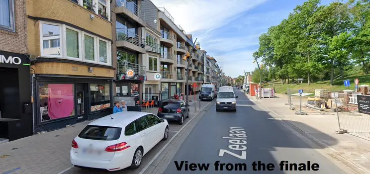 Vista de la línea de meta de la Brujas-La Panne.