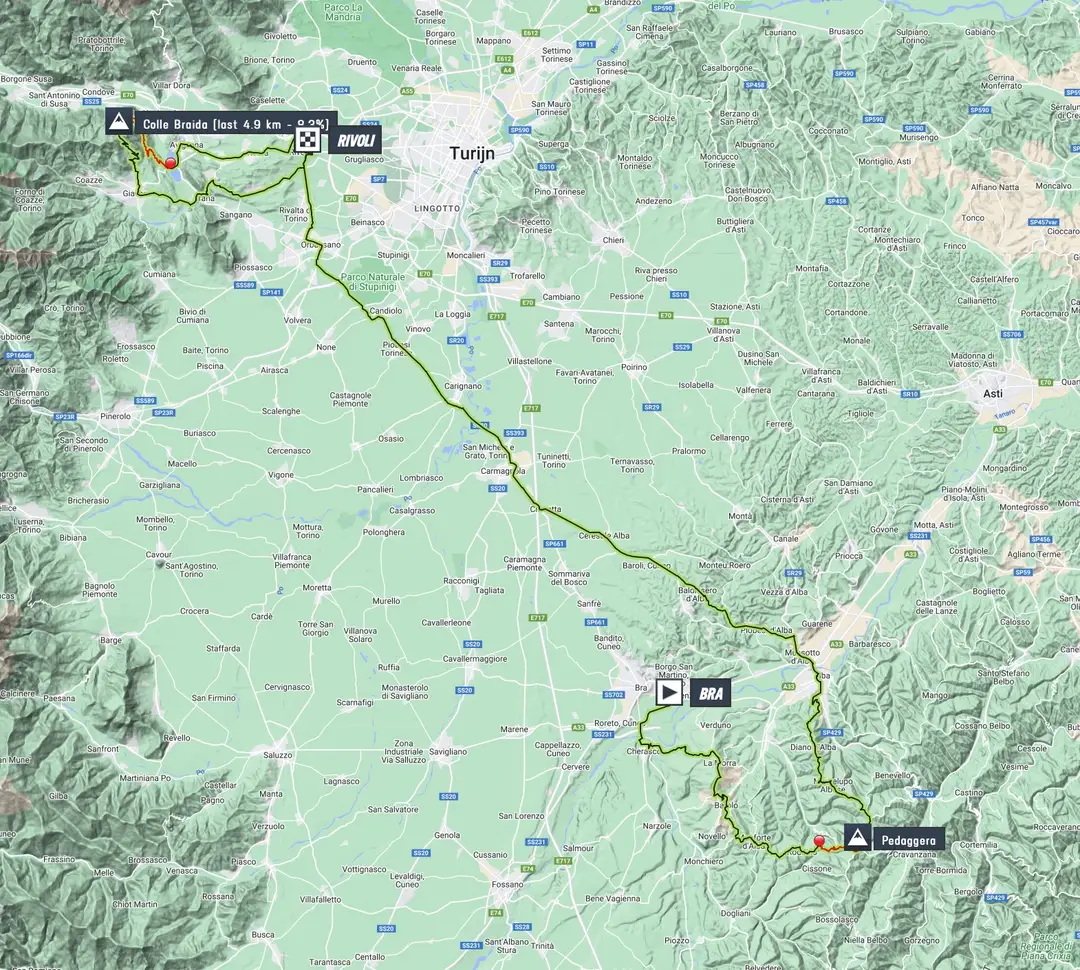 Mapa Giro de Italia 2023 etapa 12