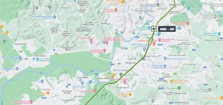 Mapa de la etapa 21 del Giro de Italia 2023