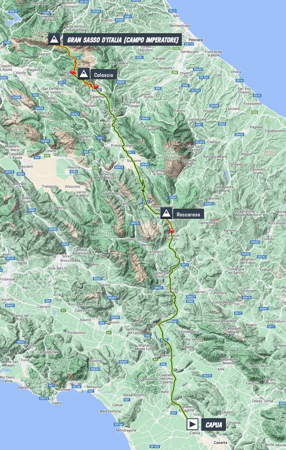 Mapa Giro de Italia 2023 etapa 7
