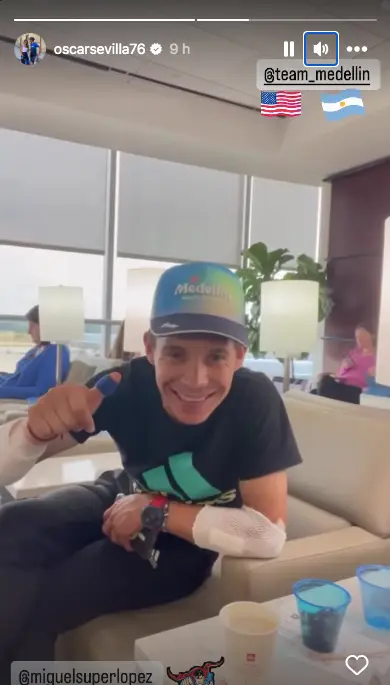 Miguel Ángel López en una captura del Instagram de Óscar Sevilla