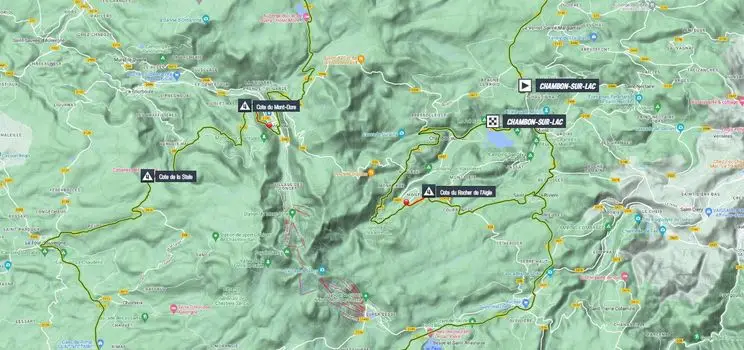 Mapa de la etapa 1 del Criterium du Dauphiné 2023