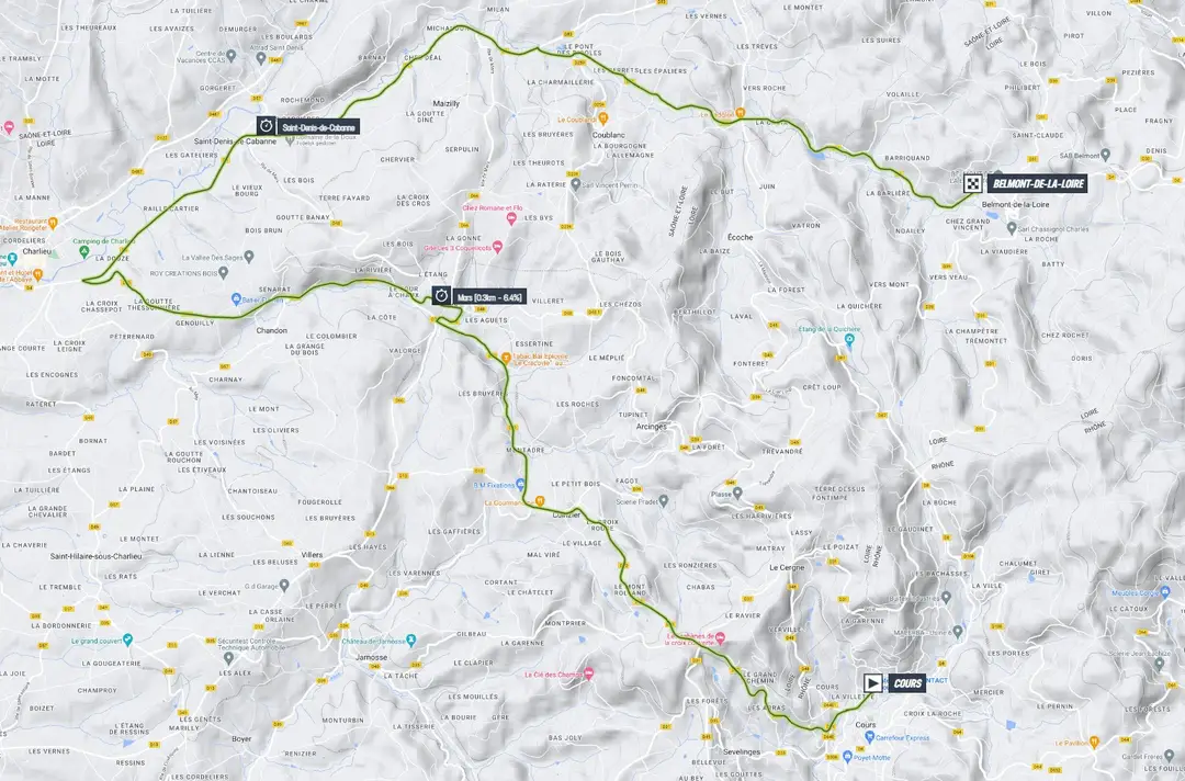 Mapa Criterium du Dauphiné 2023 etapa 4