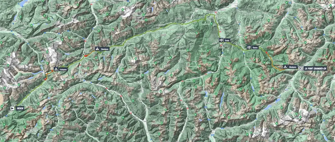 Mapa Tour de Suisse 2023 etapa 5
