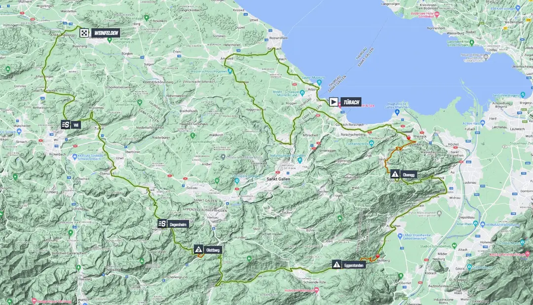 Mapa etapa 7 Vuelta a Suiza 2023