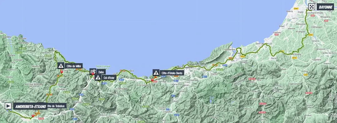 Mapa Tour de Francia 2023 etapa 3