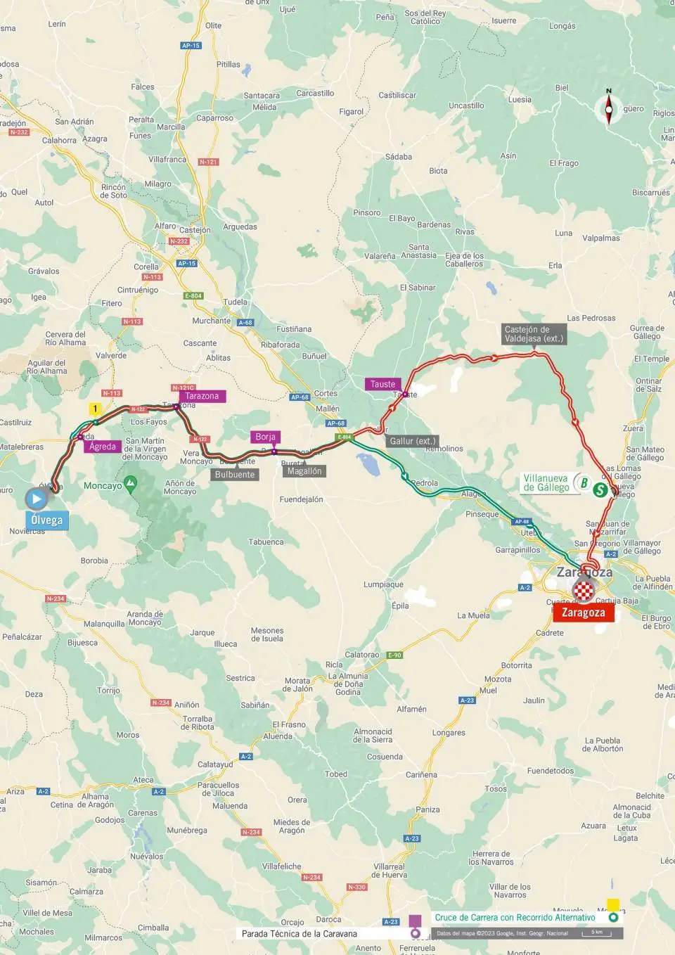 Mapa Vuelta a España 2023 etapa 12