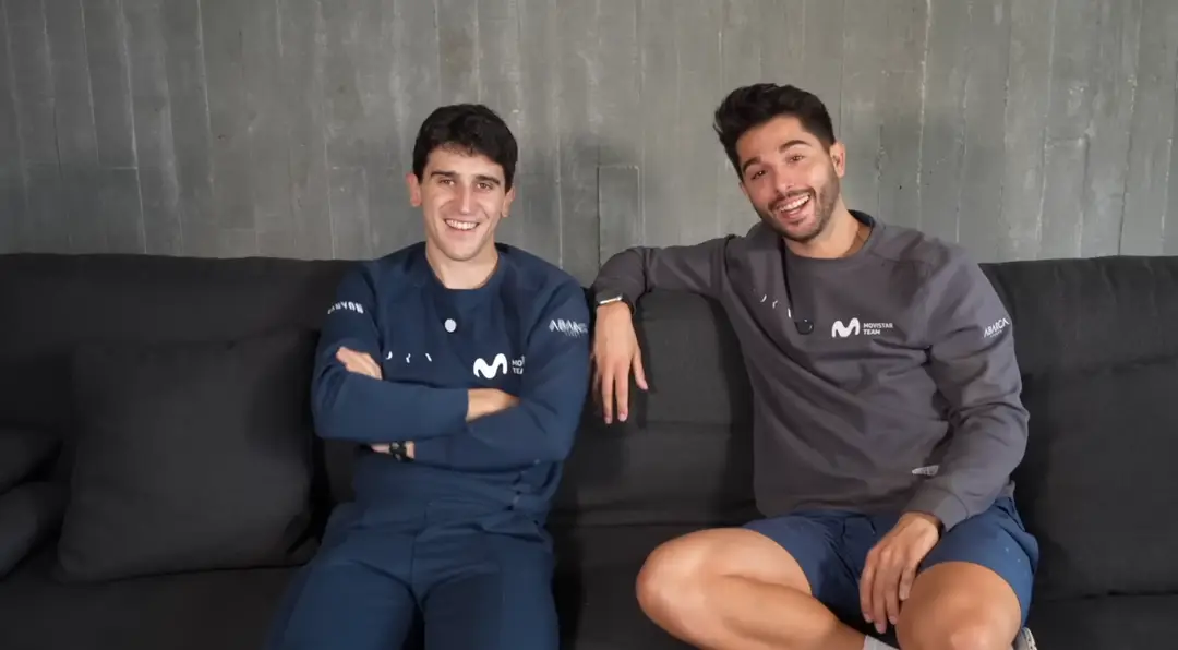 Pablo Ordorica y Pelayo Sánchez en el canal de Youtube de Movistar Team
