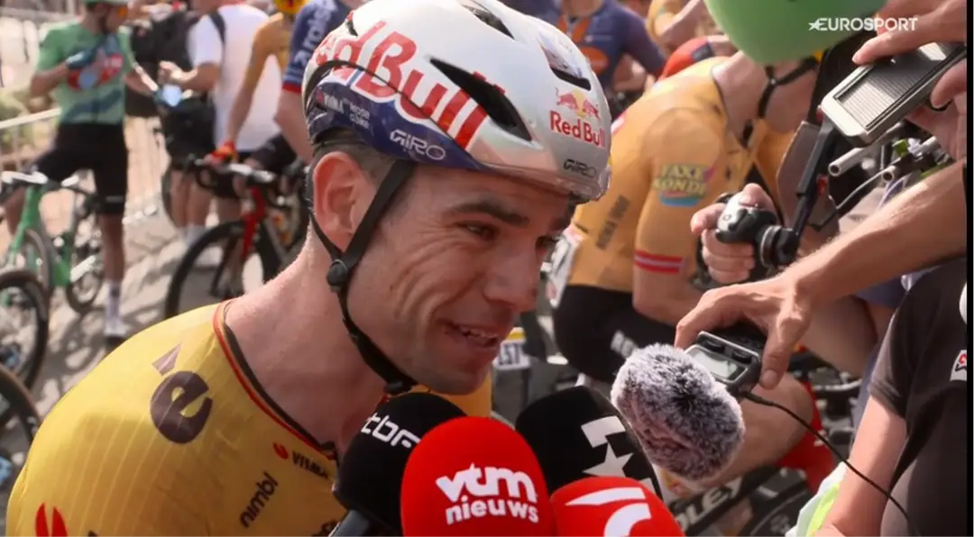 Wout Van Aert sonrió con motivos al término del quinto día en la Vuelta a España