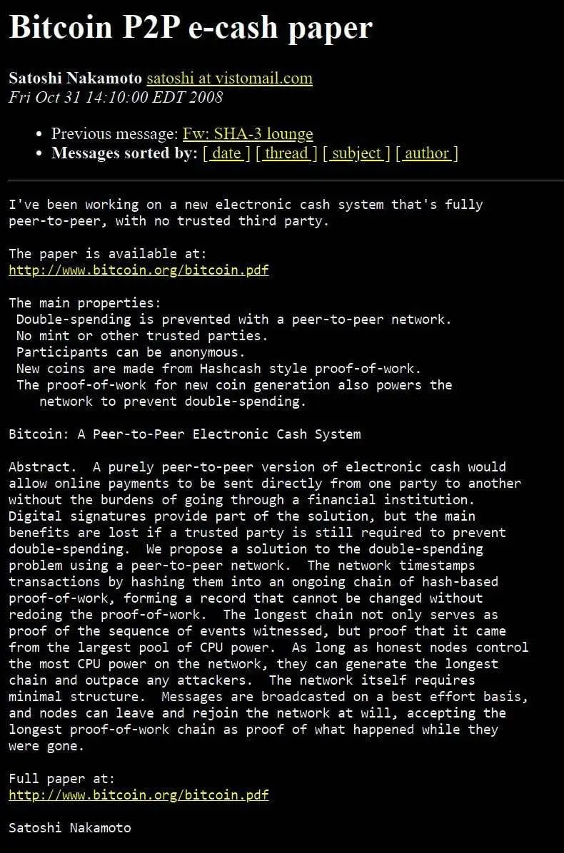 Bitcoin whitepaper