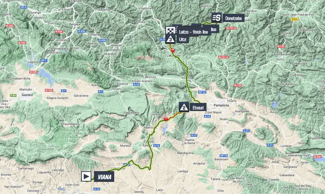 Map Itzulia Basque Country 2023