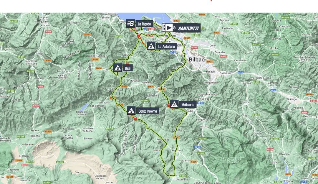 Map Itzulia Basque Country 2023 stage 4