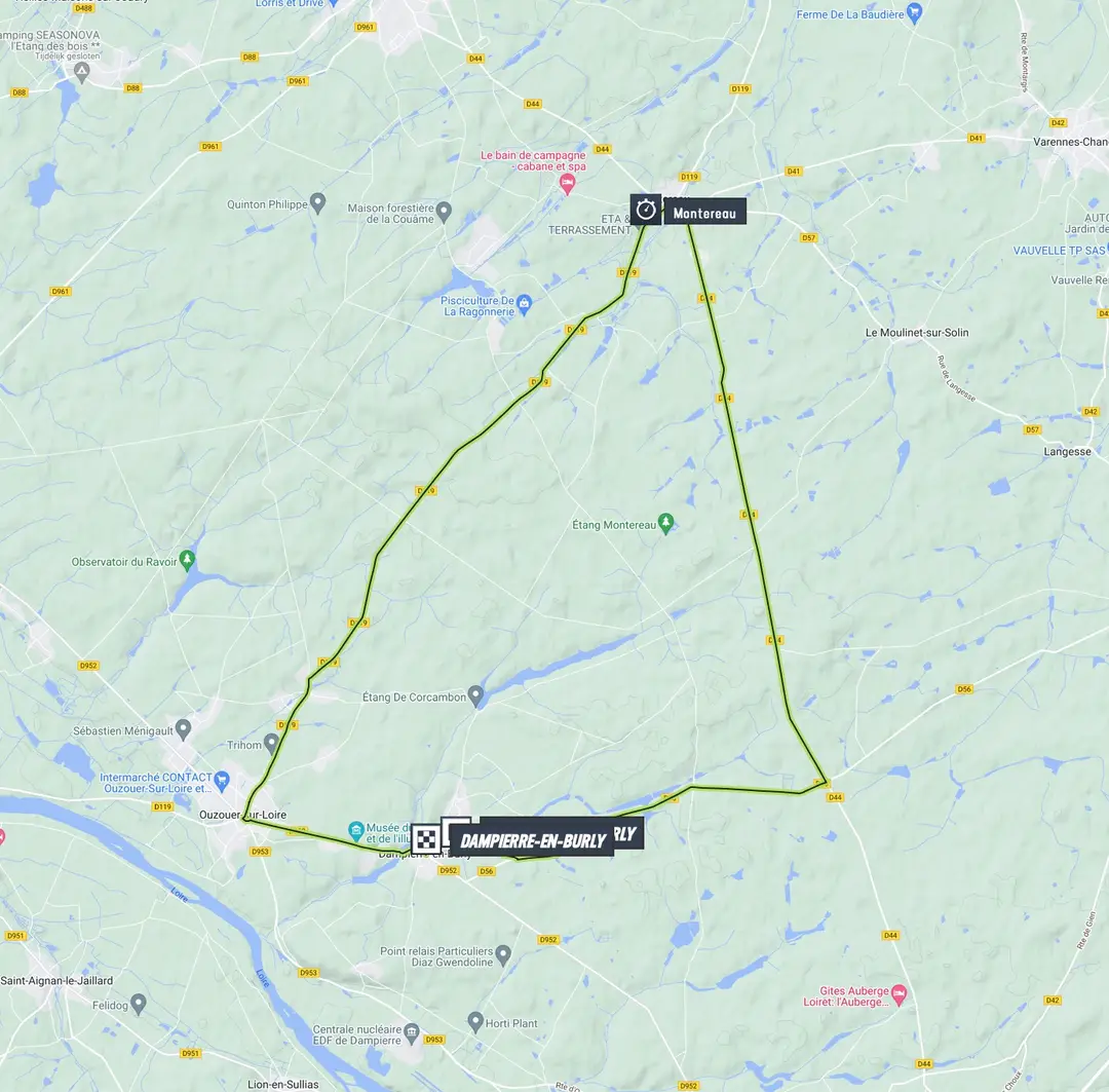 Paris-Nice stage 3 map