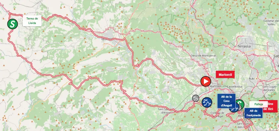 Map Volta a Catalunya 2023 stage 6