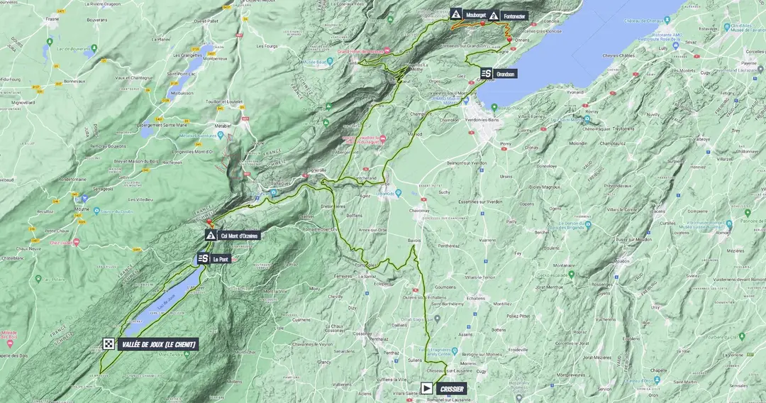 Map Tour de Romandie 2023 stage 1