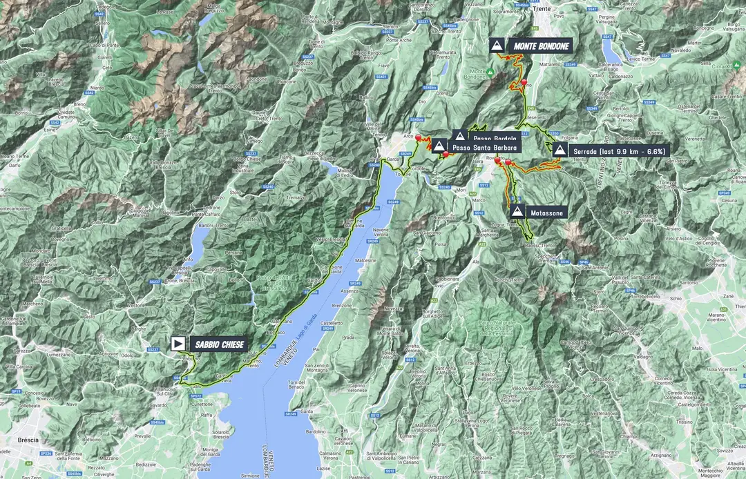 Map Giro d'Italia 2023 stage 16