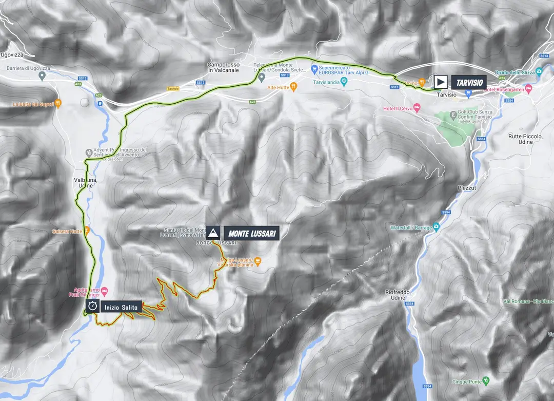 Map Giro d'Italia 2023 stage 20