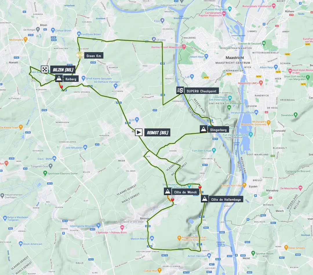 Mapa da etapa 5 do Tour 2023 de Renewi