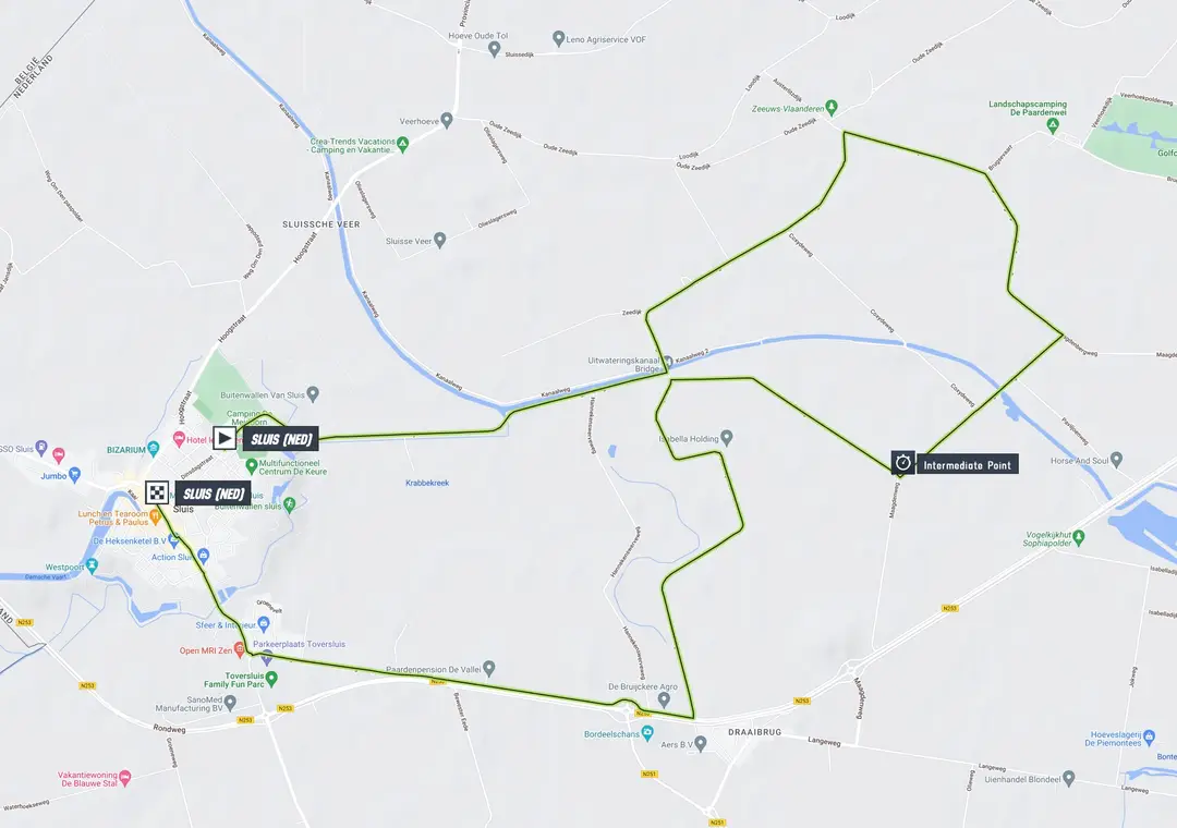 Mapa da etapa 2 do Tour 2023 de Renewi
