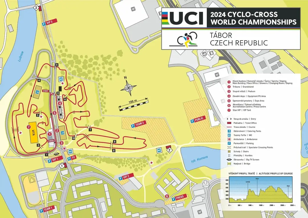 Mapa Campeonatos do Mundo de 2024, em Tabor