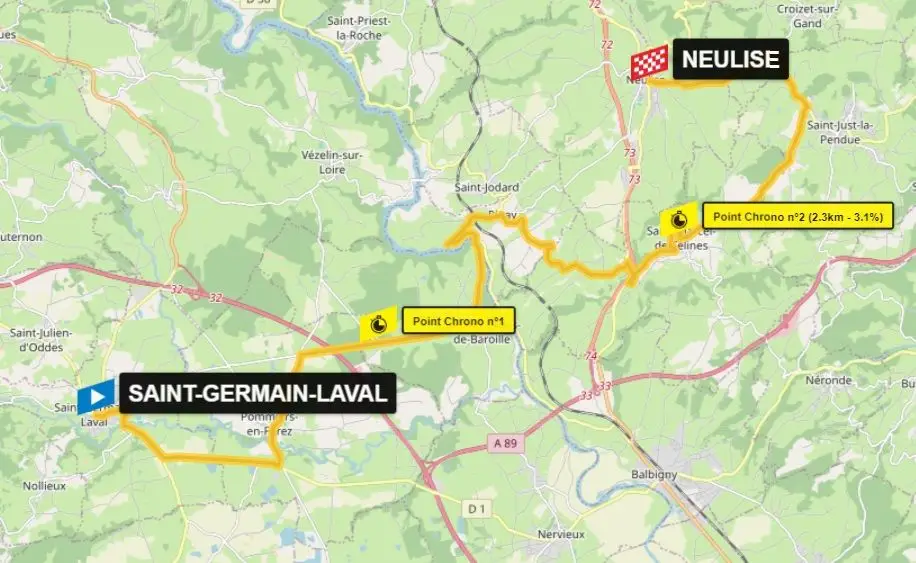 Map Critérium du Dauphiné 2024 stage 4&nbsp;