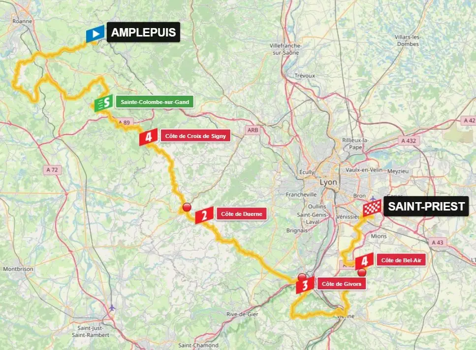 Map Critérium du Dauphiné 2024 stage 5&nbsp;