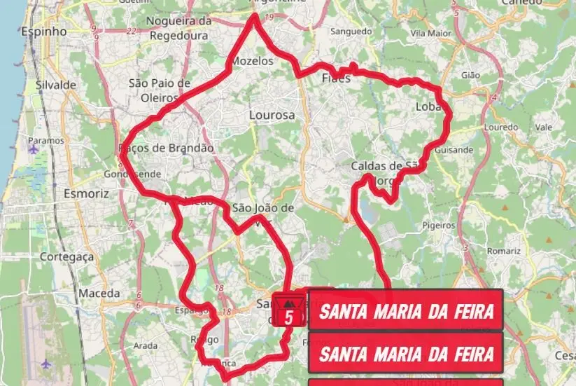 Percurso do&nbsp;Campeonato Nacional de Estrada Elites Masculino 2024