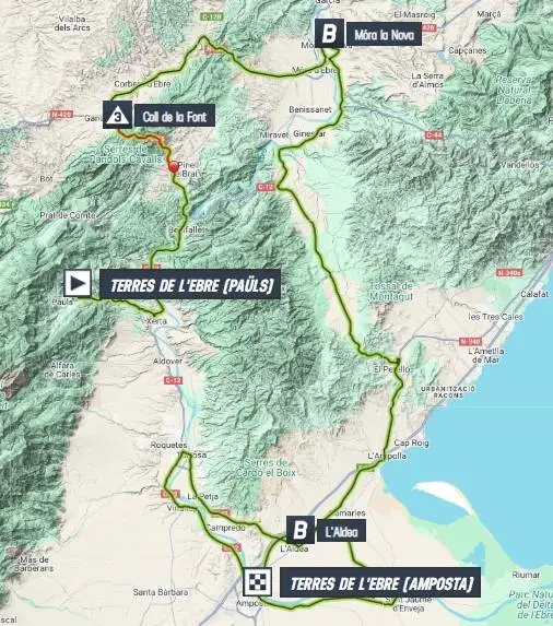 Map Volta a Catalunya 2025 stage 5