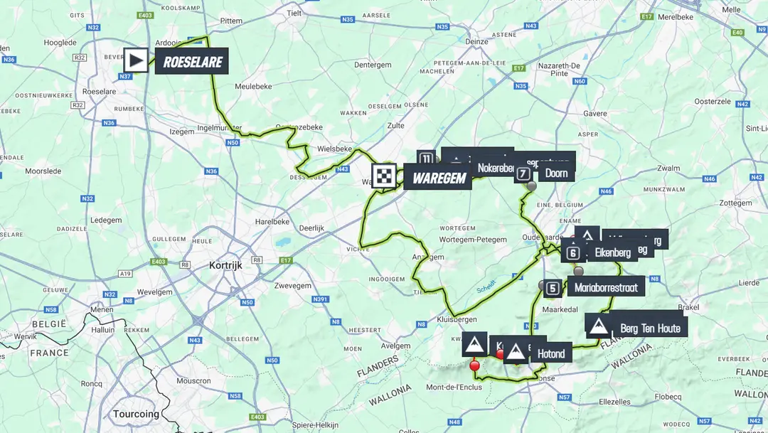 Map Dwars door Vlaanderen 2025