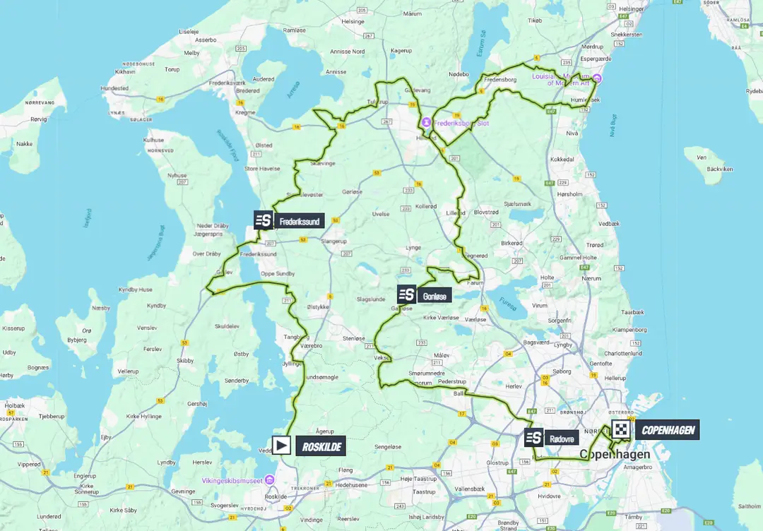 Mapa do Copenhagen Sprint 2025